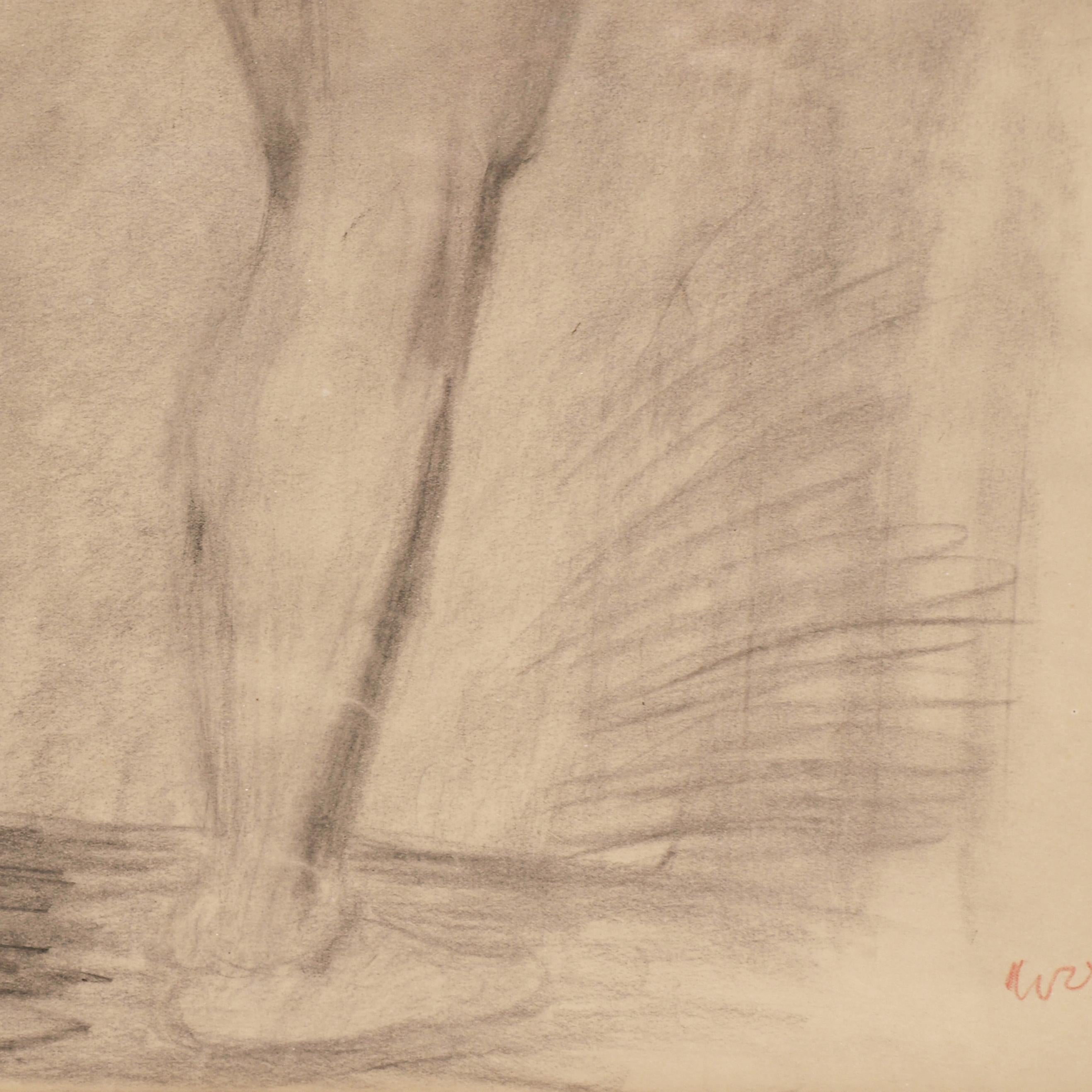 Male Nude Study by Alfred Aaron Wolmark 1877-1961  For Sale 5