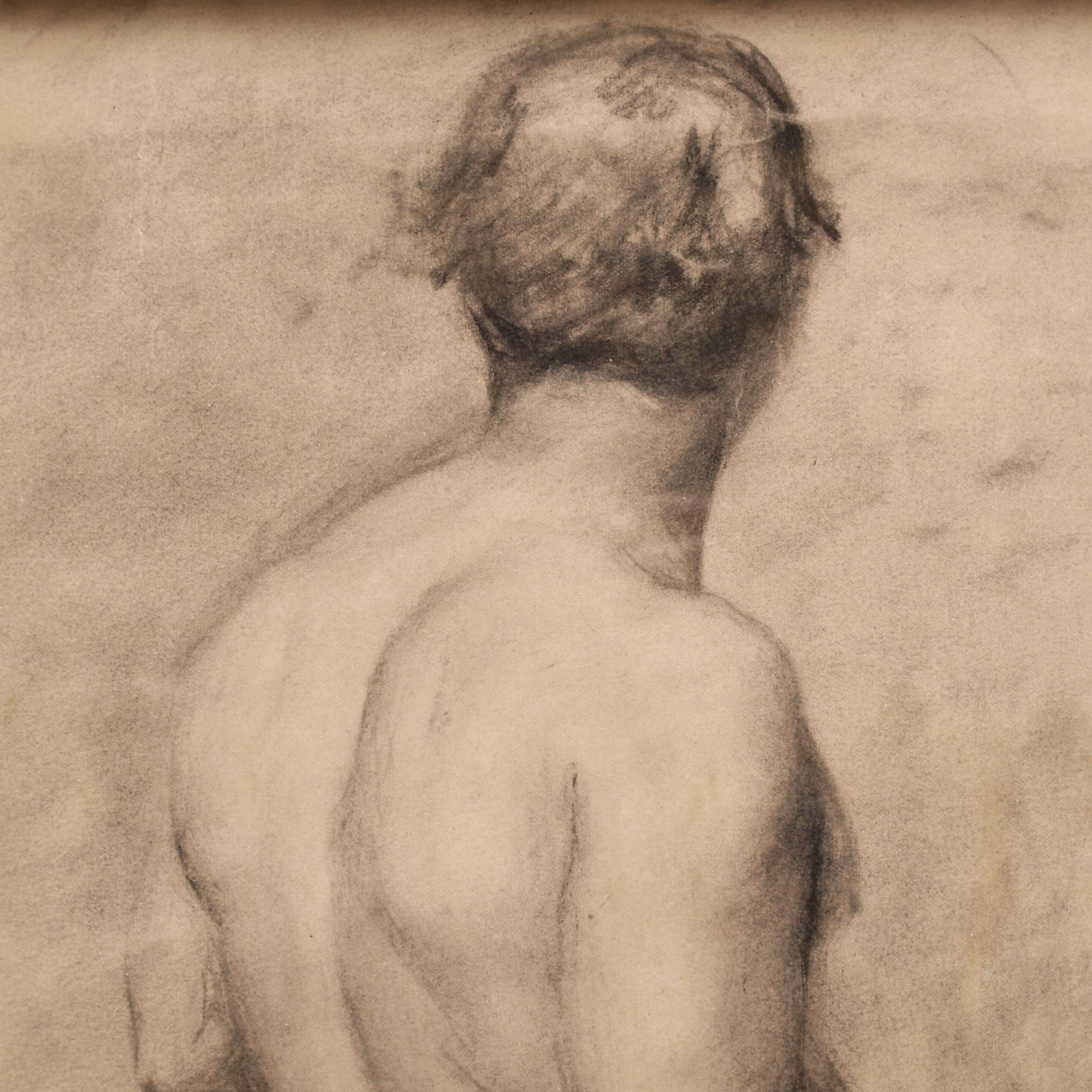 Britannique Étude d'un nu masculin par Alfred Aaron Wolmark 1877-1961  en vente