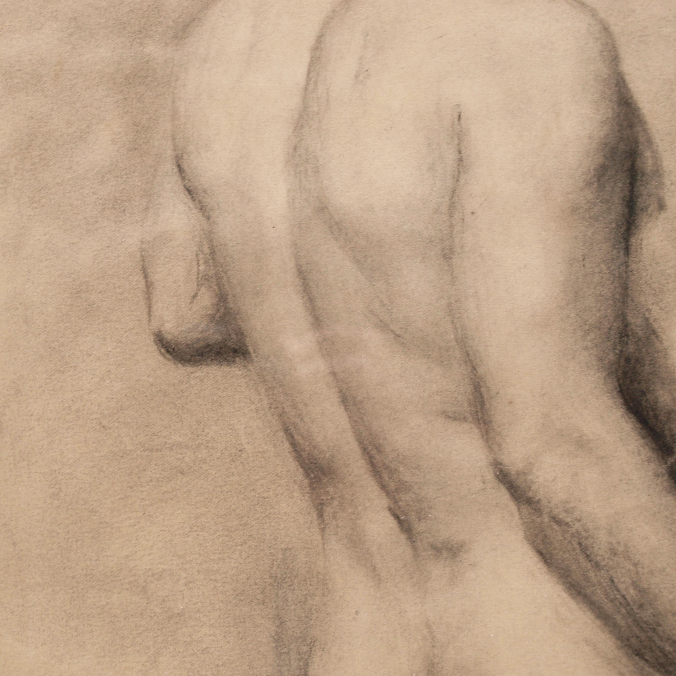 Male Nude Study by Alfred Aaron Wolmark 1877-1961  In Good Condition For Sale In London, GB