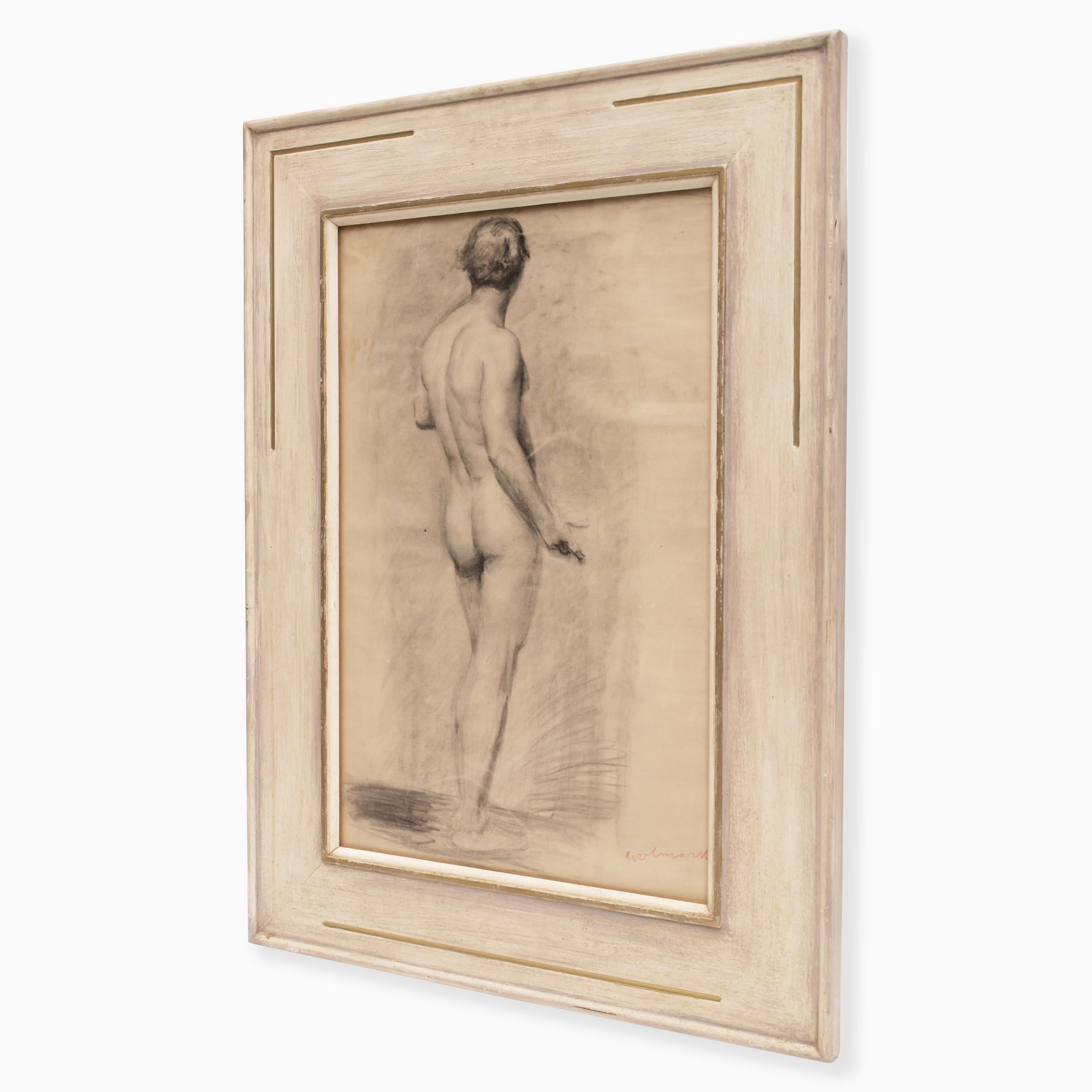Male Nude Study by Alfred Aaron Wolmark 1877-1961  For Sale 1