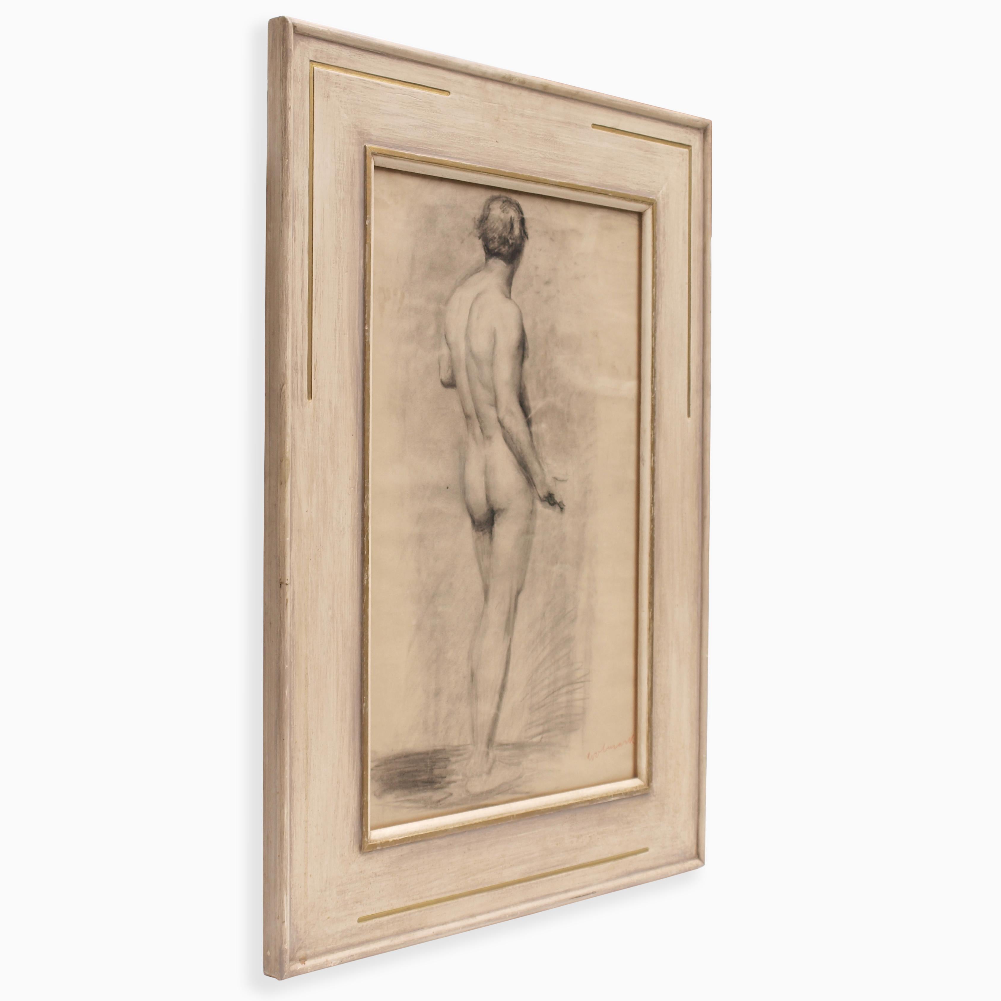 Male Nude Study by Alfred Aaron Wolmark 1877-1961  For Sale 2