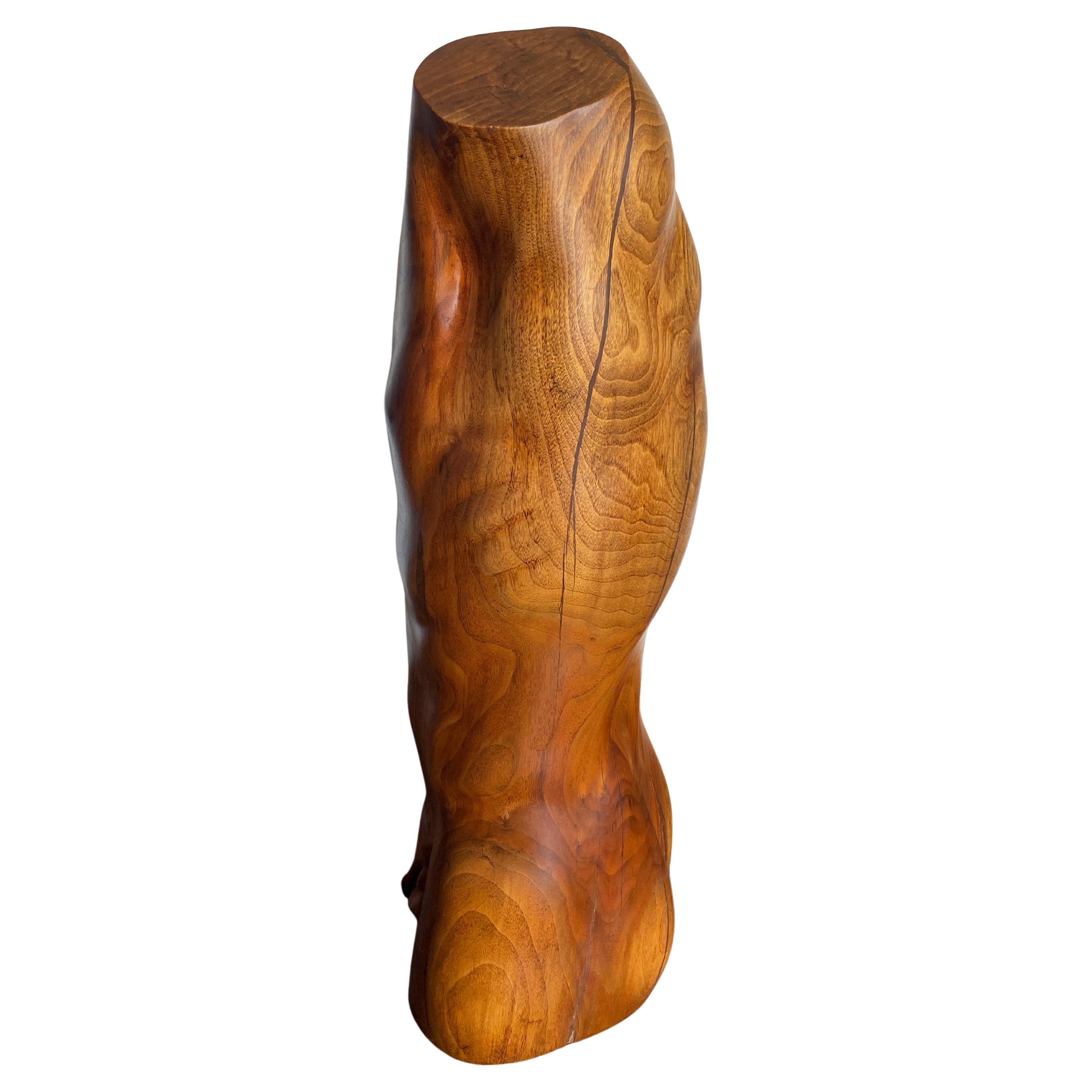 Torso Masculino Busto de Madera Tallada 1979 en venta 1