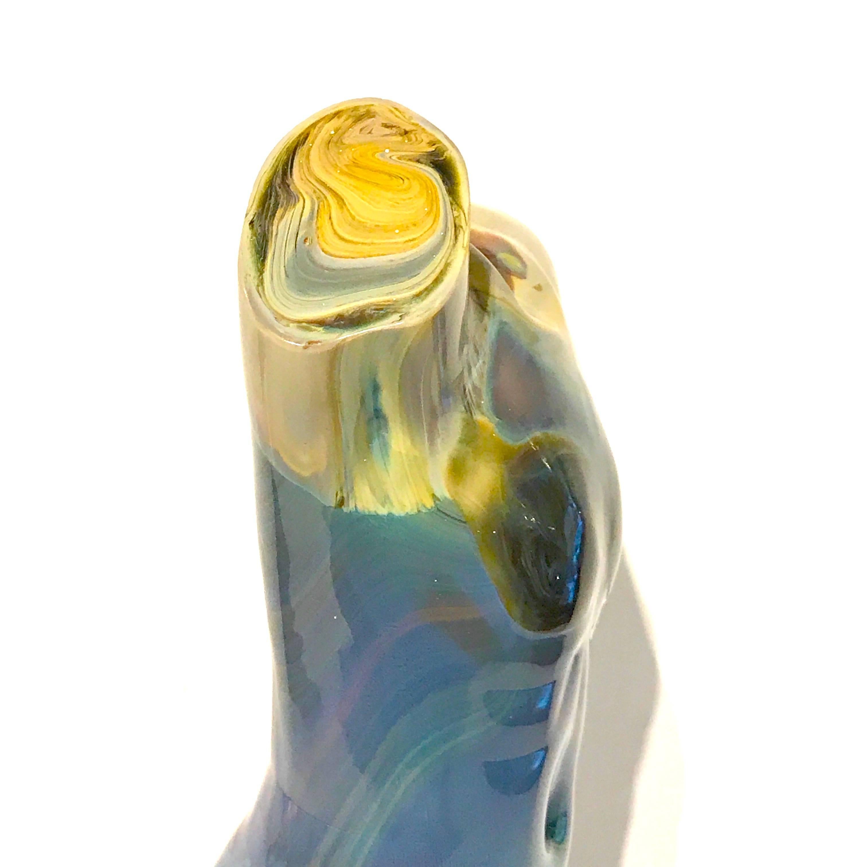 Male Torso Murano Calcedonia Glass Sculpture by Loredano Rosin 1