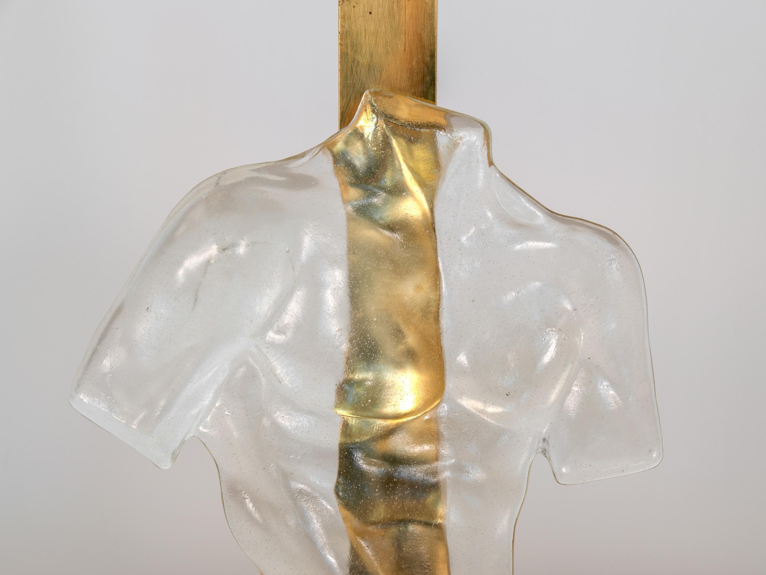 Italian Male Torso Murano Lamp