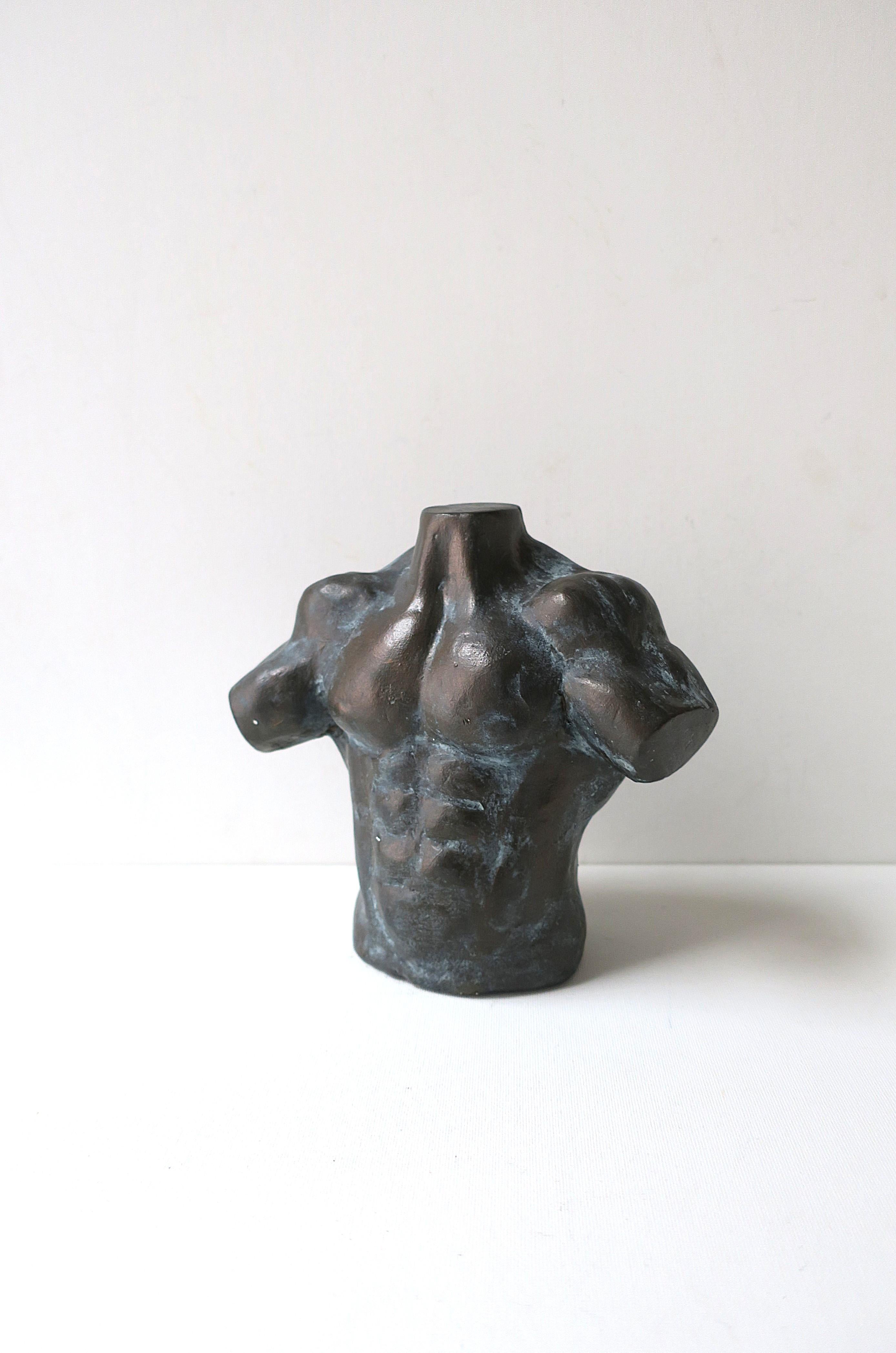 American Male Torso Sculpture For Sale