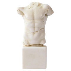 Statua di busto maschile realizzata con polvere di marmo compressa Scultura
