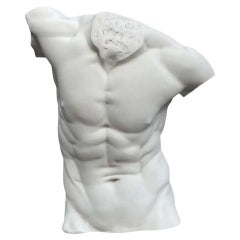 Vintage Male Torso Statue Scultpure, 20th Century