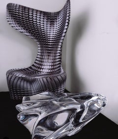 Table basse en plexiglas conçue par Zaha Hadid de la collection Malea