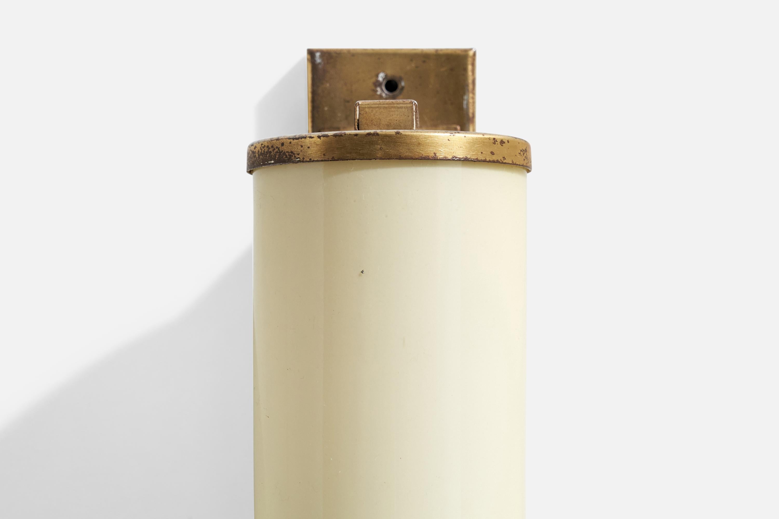 Malecor, Wall Lights, Brass, Glass, Germany, 1950s 2