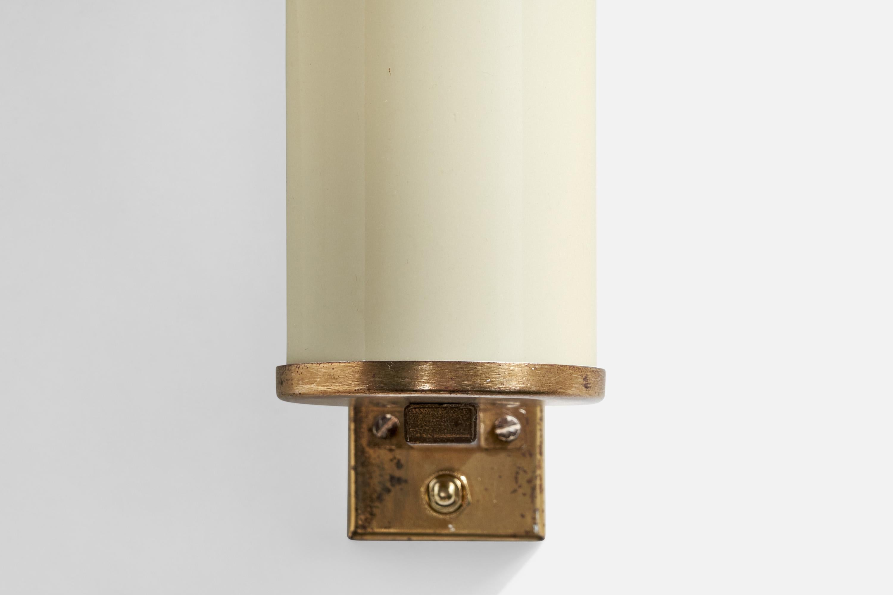 Malecor, Wall Lights, Brass, Glass, Germany, 1950s 4