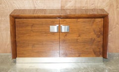 Malerba Hand Made in Italy Sideboard design en noyer et chrome