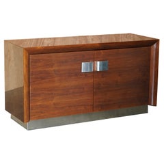 Malerba Hand Made in Italy Nussbaum & Chrom Designer Sideboard