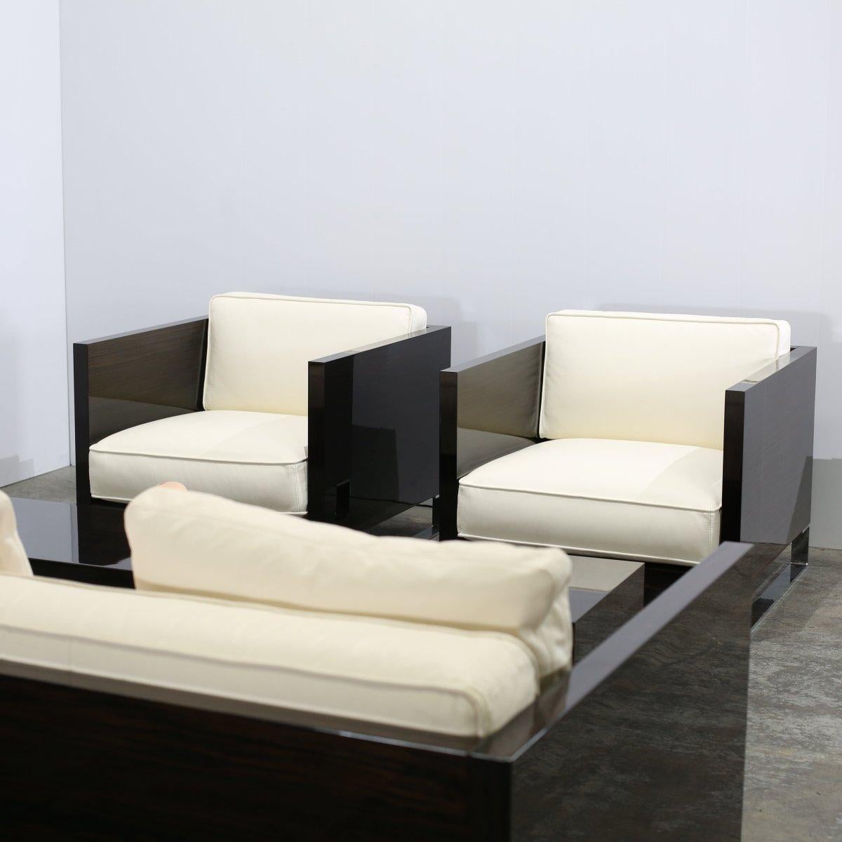 Italian Malerba Loveletter Armchairs, Set of Two For Sale