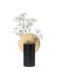 Malevich Vase CS1 - Contemporary Bold Design in Brass and Painted Steel by Noom