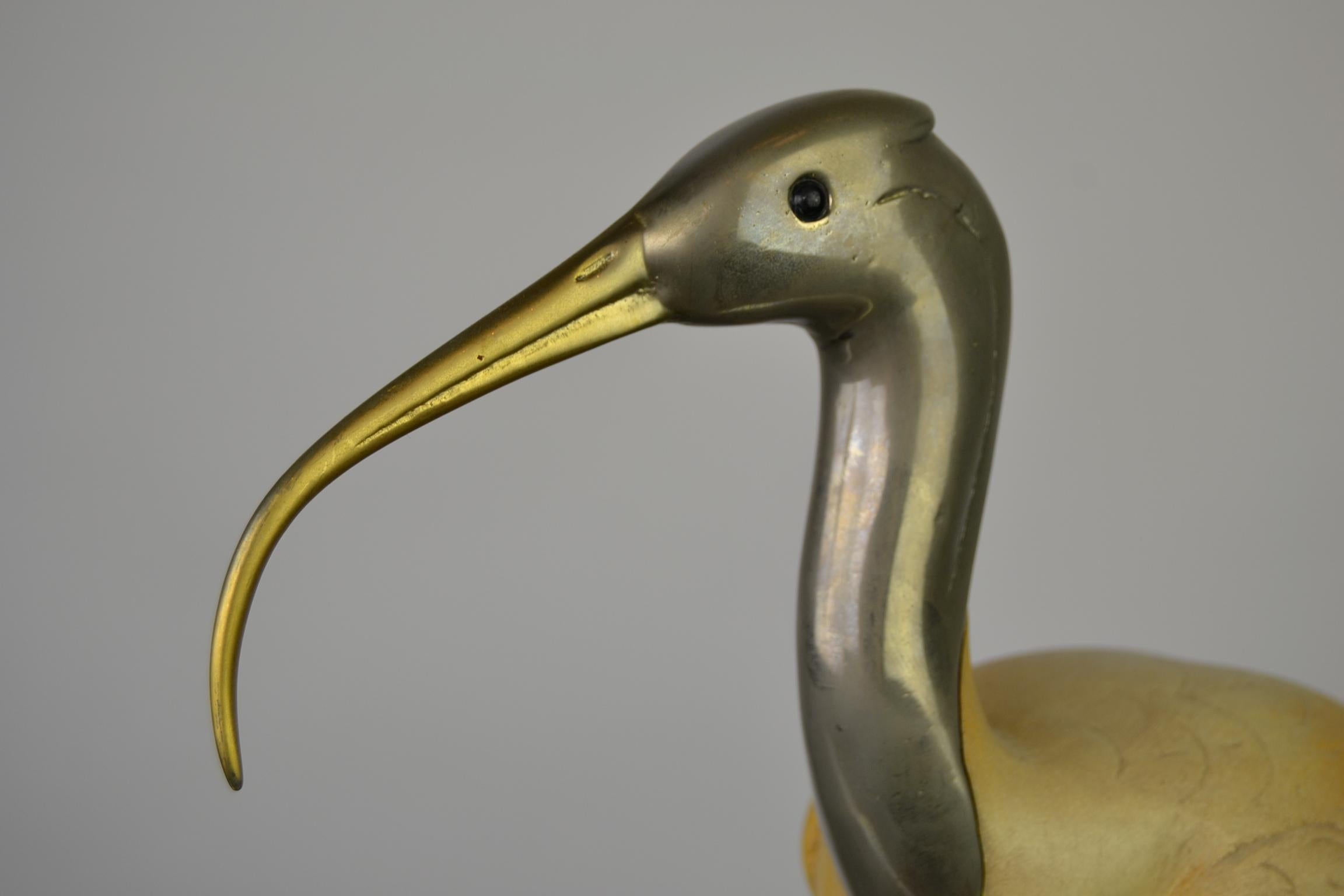 Ibis Bird Sculpture by Malevolti Italy, 1950s In Good Condition In Antwerp, BE