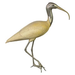 Sculpture d'oiseau ibis de Malevolti Italie:: années 1950