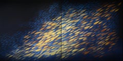 Fish nº86 -  Minimalist, Acrylic on Canvas, 21st Century,