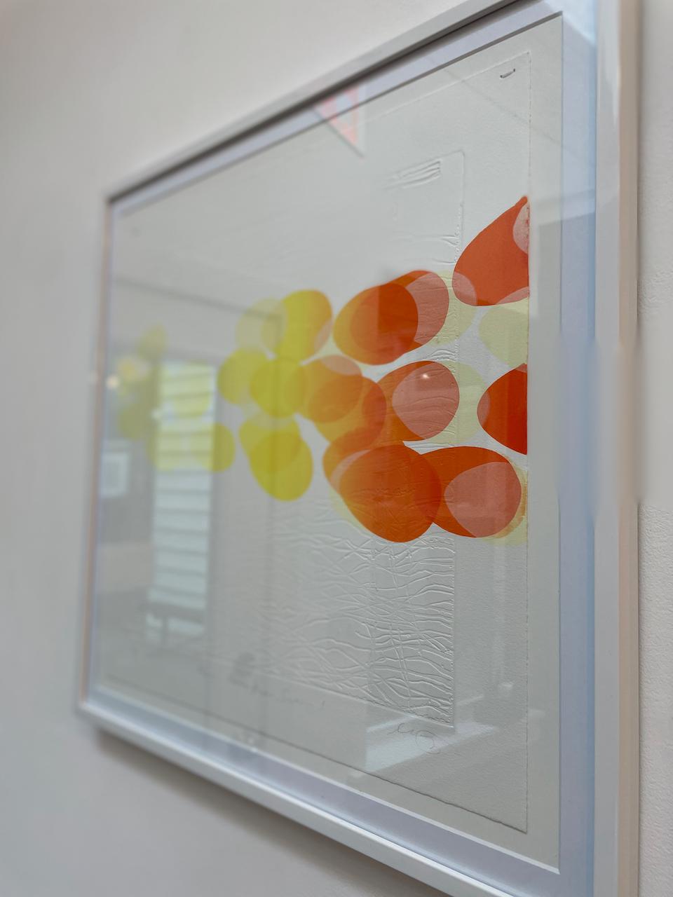 « I Here Comes the Sun I » - Gris Abstract Print par Malgorzata Oakes