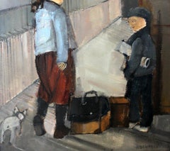 On the run - XXI Century, Contemporary Figurative Oil Painting