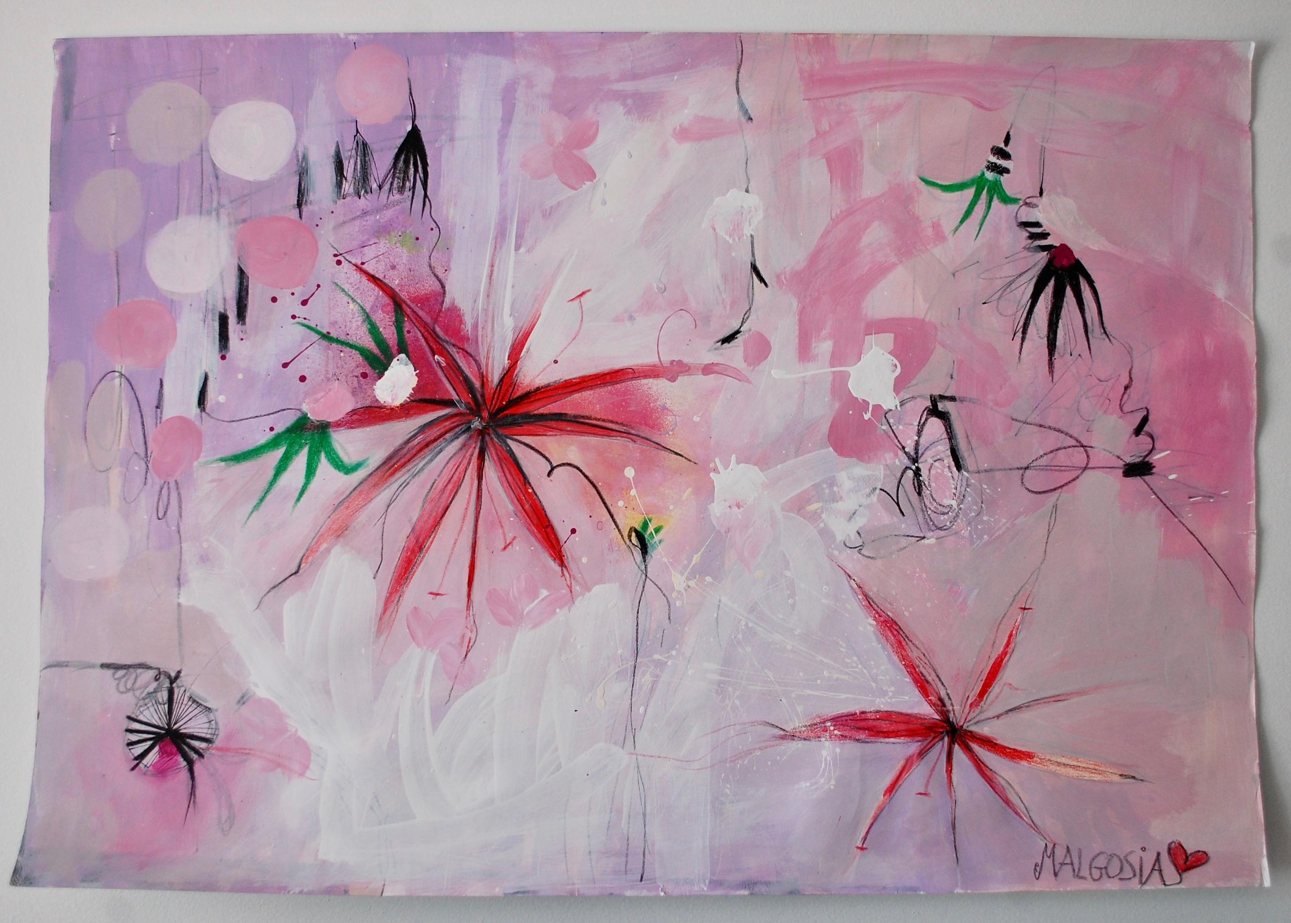 Malgosia Kiernozycka Abstract Painting - Lili Ocean Part II