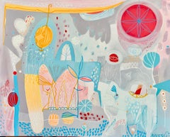Angeli in città Pittura astratta figurativa