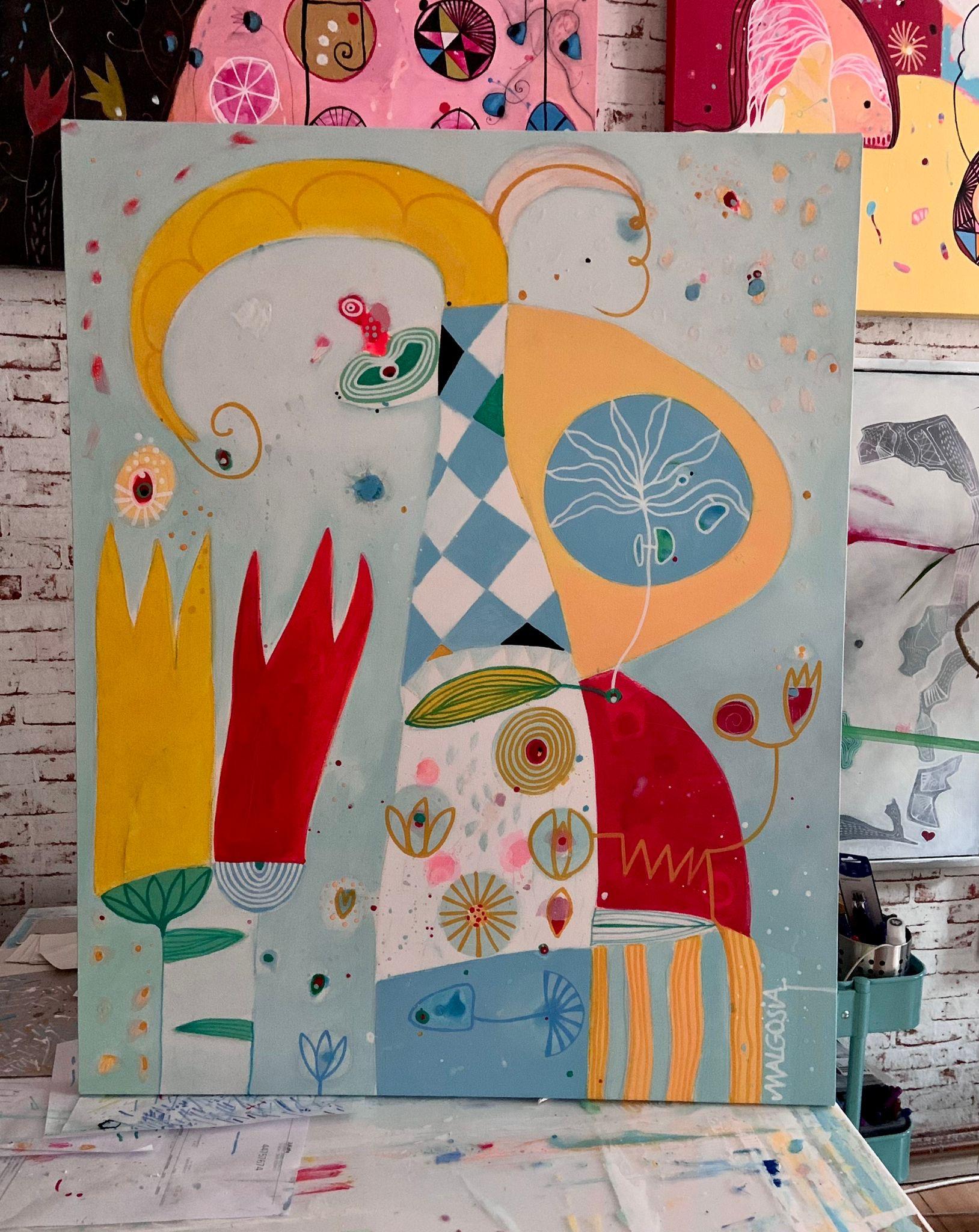 Peekaboo II - Painting di Malgosia Kiernozycka