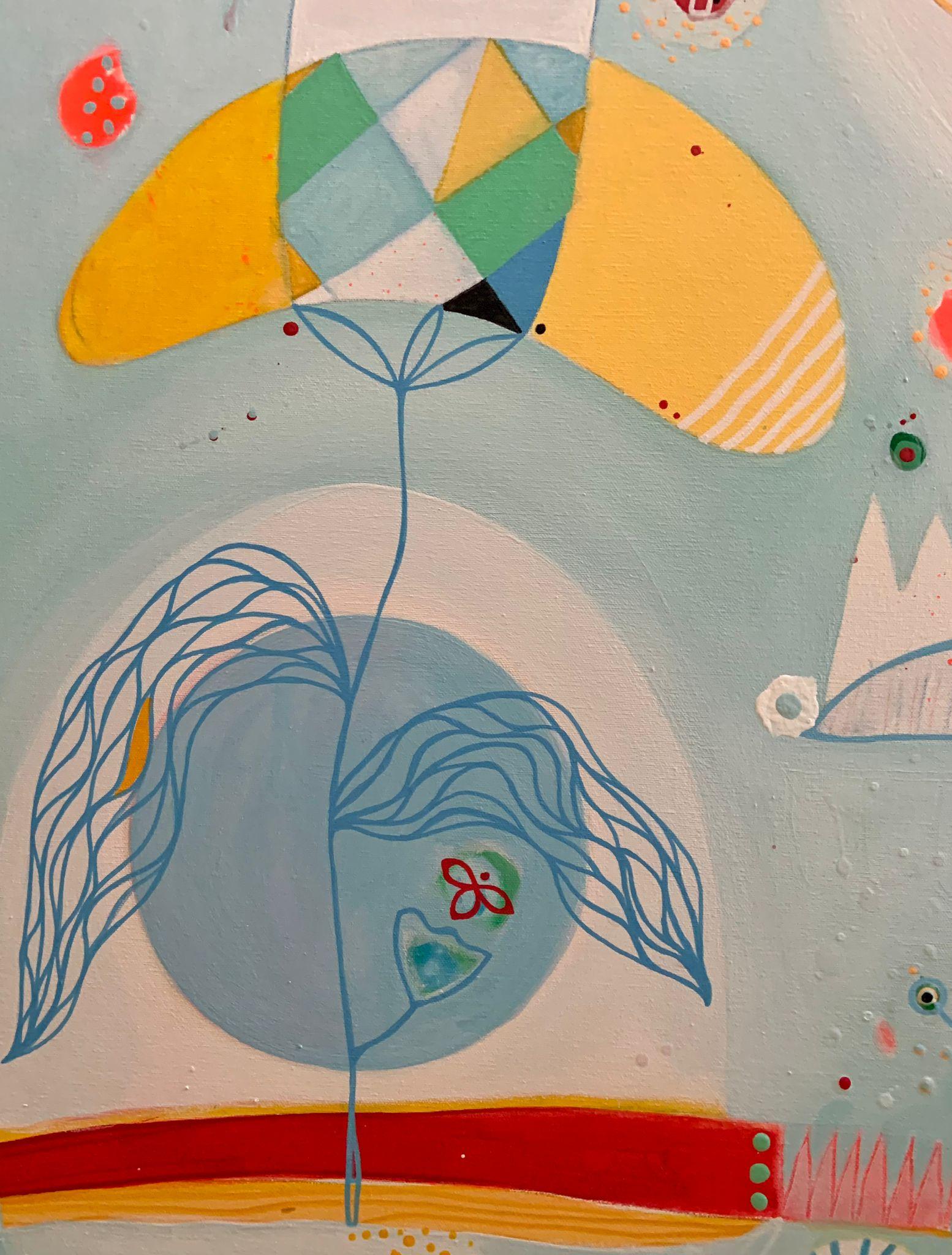 Peekaboo I Abstracto contemporáneo - Painting de Malgosia Kiernozycka