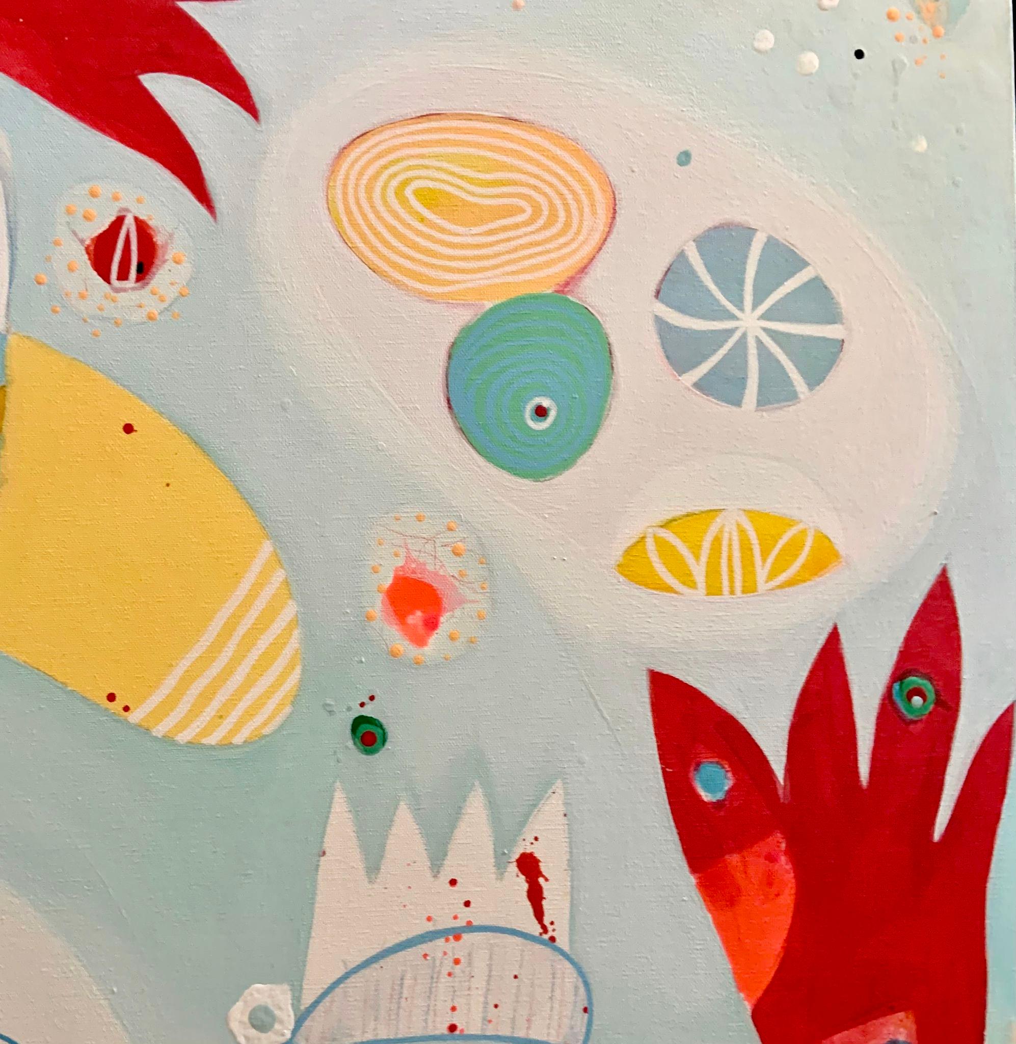 Peekaboo I Abstracto contemporáneo - Painting Expresionismo abstracto de Malgosia Kiernozycka