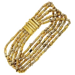 Mali Multi-Strand 18 Karat Yellow Gold Manfredi Bracelet