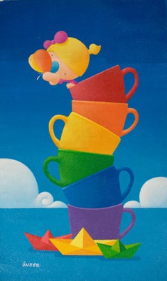 Inizia con la speranza, Pop Art colorata, Sogni dei bambini, Libertà, Felicità