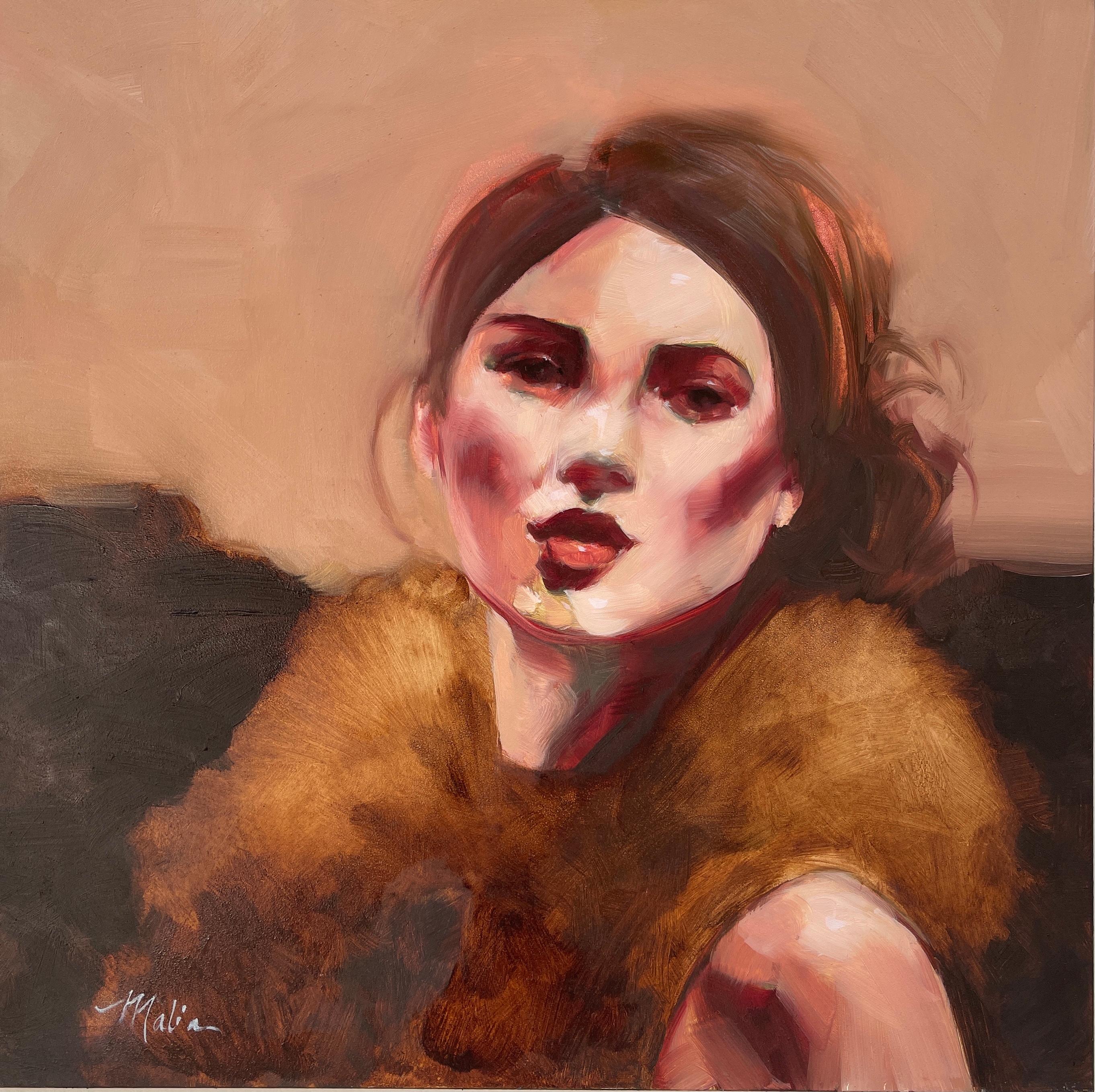 Malia Pettit Figurative Painting - Chatelaine, Oil Painting