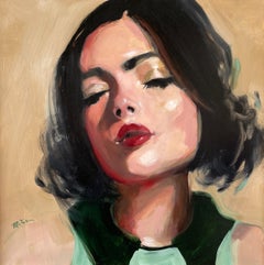 Emerald Lapels, Oil Painting