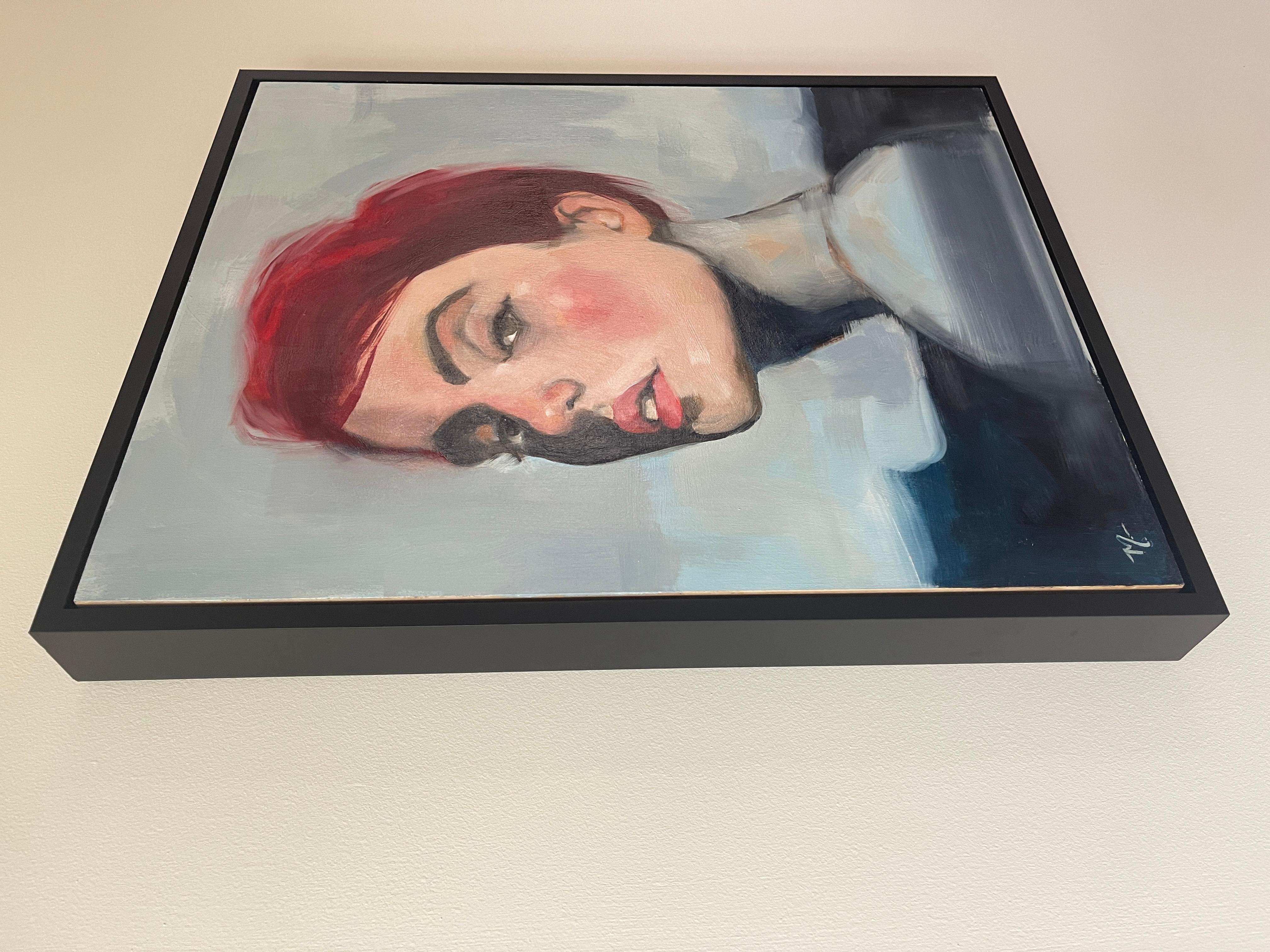 <p>Artist Comments<br>An androgynous figure rocks striking red hair and a piercing gaze. Artist Malia Pettit deliberately keeps the identity ambiguous, inviting open interpretation through the subject's portrayed posture and mood. The artwork comes