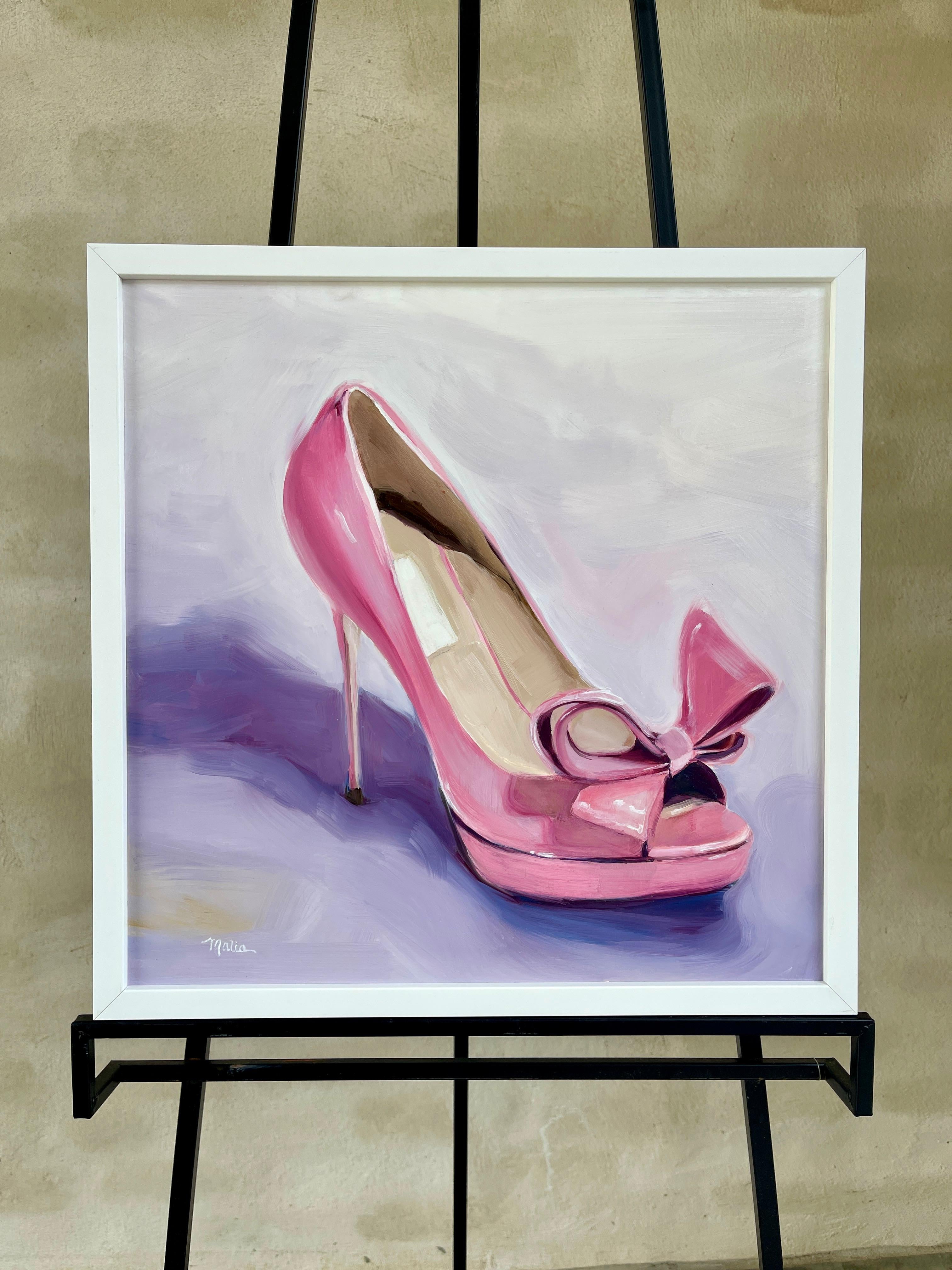 Valentino Peep Toe, Pintura al óleo - Painting Contemporáneo de Malia Pettit