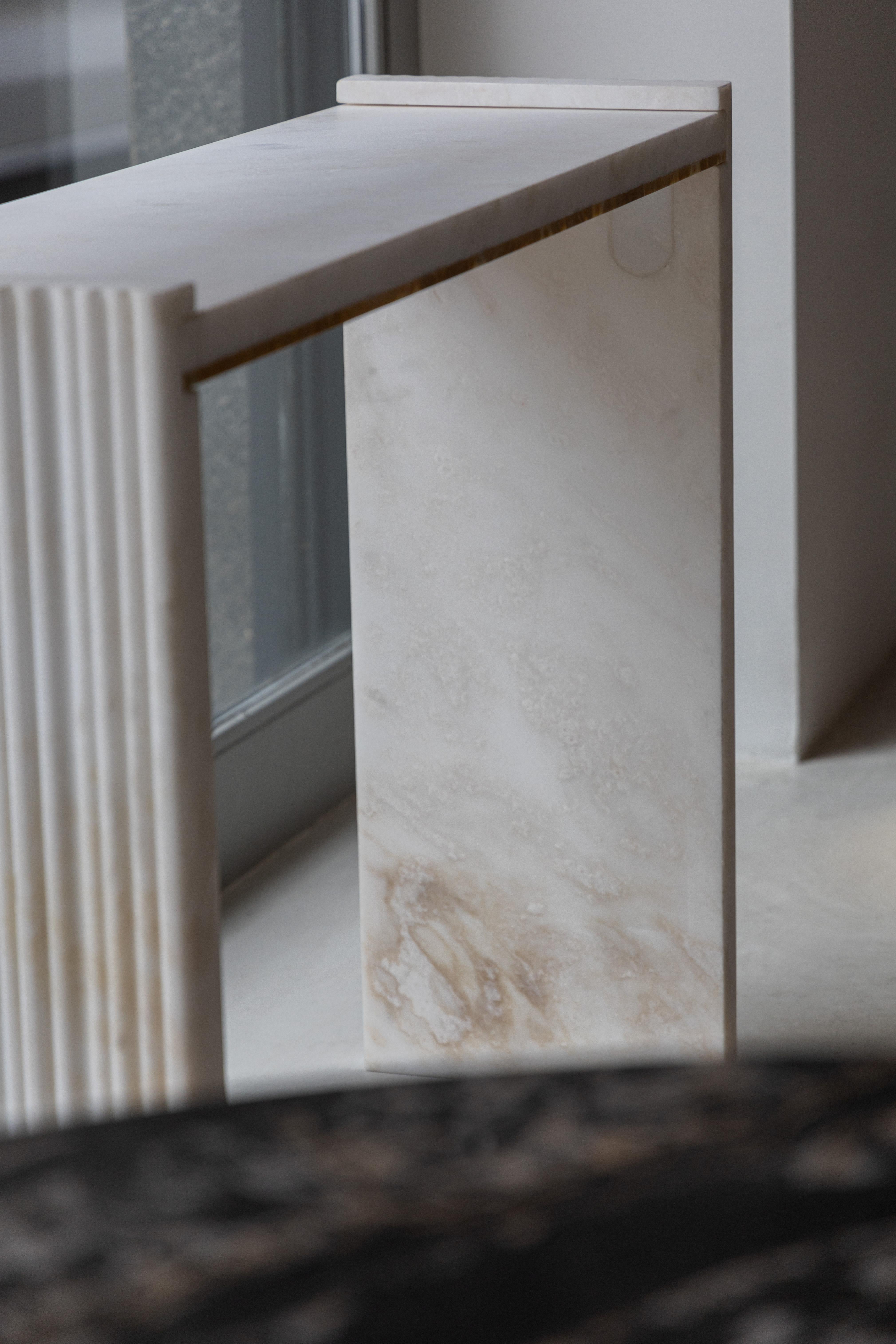 Contemporary Malibu Marble Console by Serafini For Sale