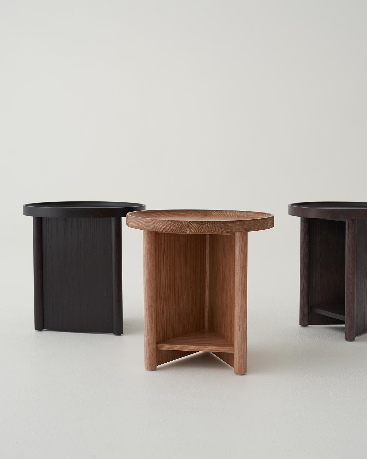 Contemporary Malibu Side Table by Daniel Boddam, Natural Oak For Sale