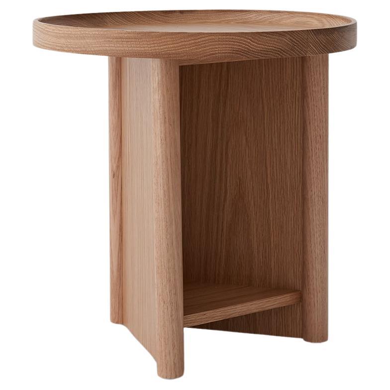 Table d'appoint Malibu de Daniel Boddam, en chêne naturel