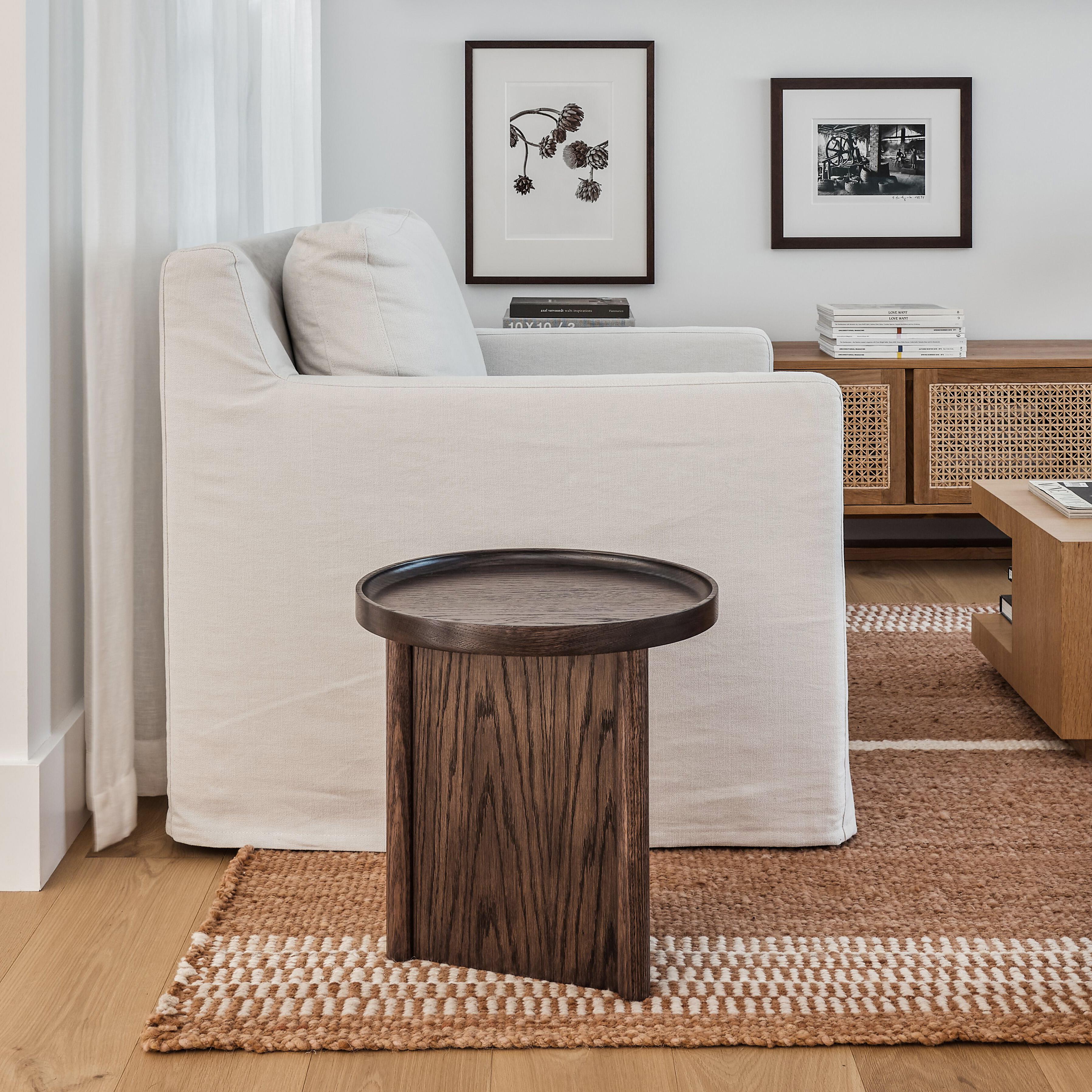 Malibu Side Table by Daniel Boddam, Smoked or Stained Oak For Sale 2