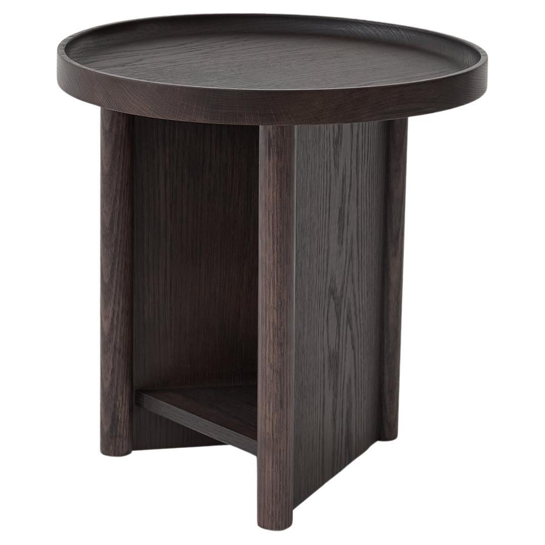 Malibu Side Table by Daniel Boddam, Smoked or Stained Oak For Sale