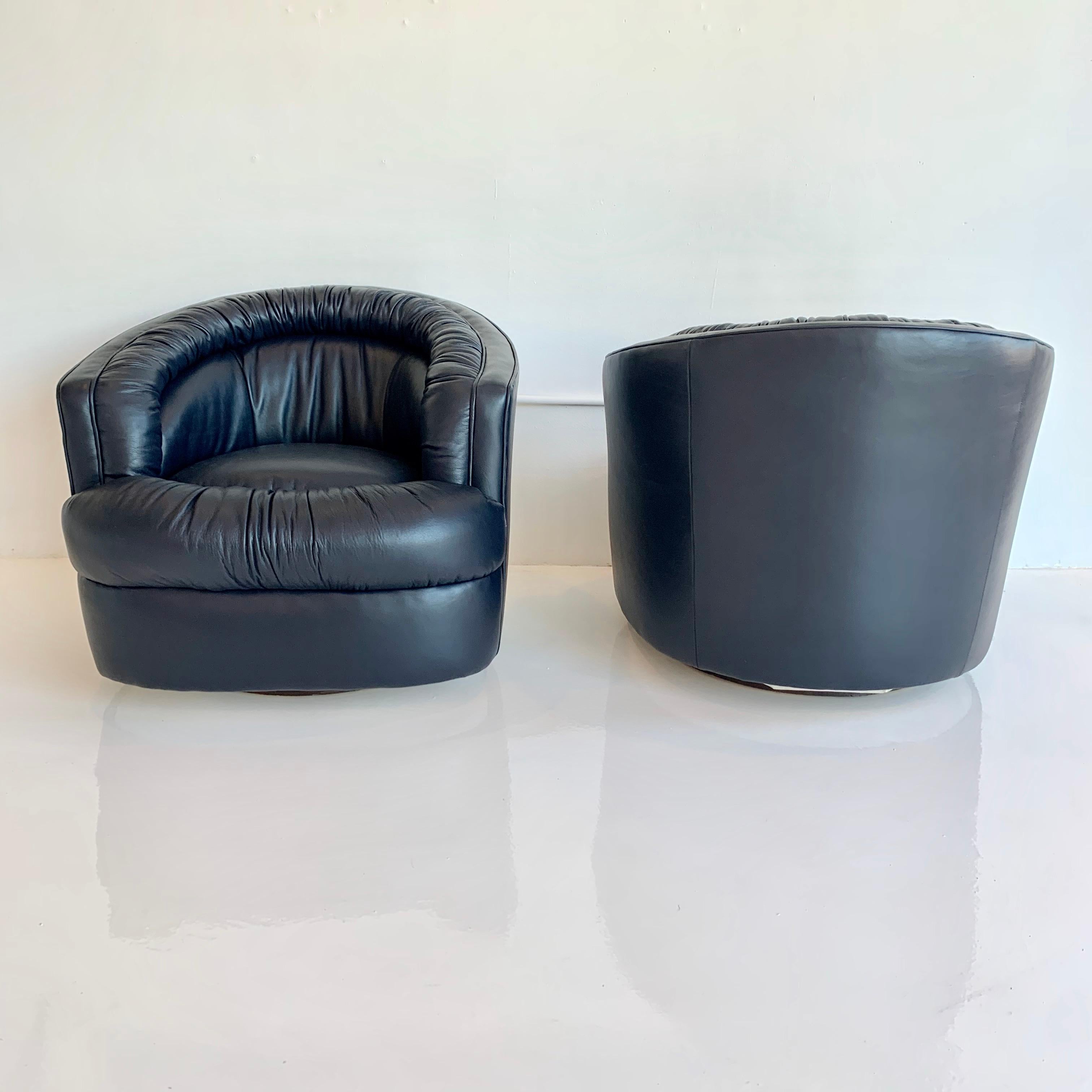 American Malibu Swivel Chairs by Merit Los Angeles For Sale