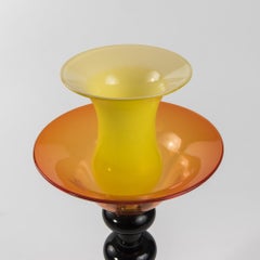Vase „Malide“ von Ettore Sottsass, mundgeblasenes Murano-Glas, Memphis 1986, Italien
