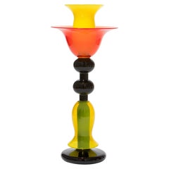 Vase „Malide“ von Ettore Sottsass, mundgeblasenes Murano-Glas, Memphis 1986, Italien