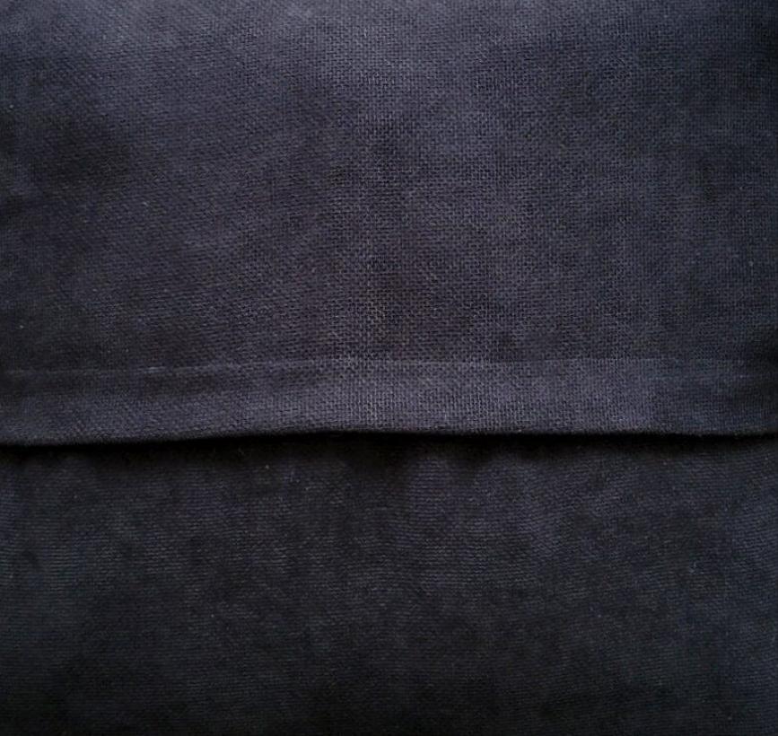Bohemian Rima Handwoven Extra Long Cotton Black Lumbar Pillow Cover For Sale