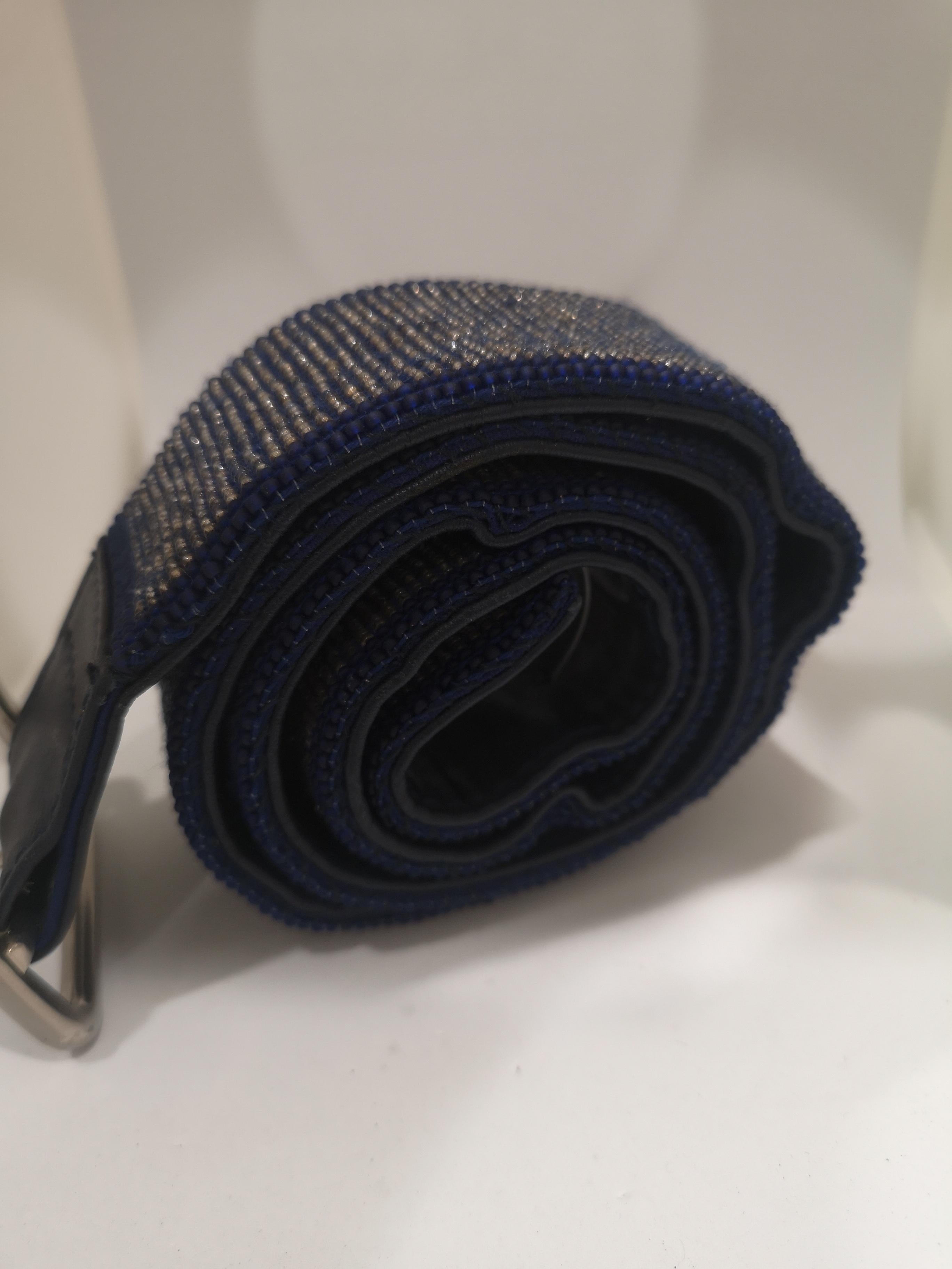 Black Maliparmi blue beads belt