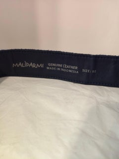 Maliparmi Blue leather and studs belt size 90 cm