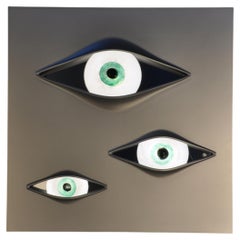 « Malizia » - Collection Quasars - « Eyes » Sculpture murale lumineuse