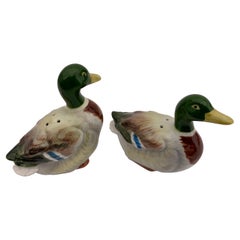 Mallard Duck Ceramic Salt and Pepper Shakers Handcrafted by Otagiri, Japan, Box