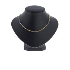 Mallary Marks Spun Sugar Yellow Gold Sapphire Necklace