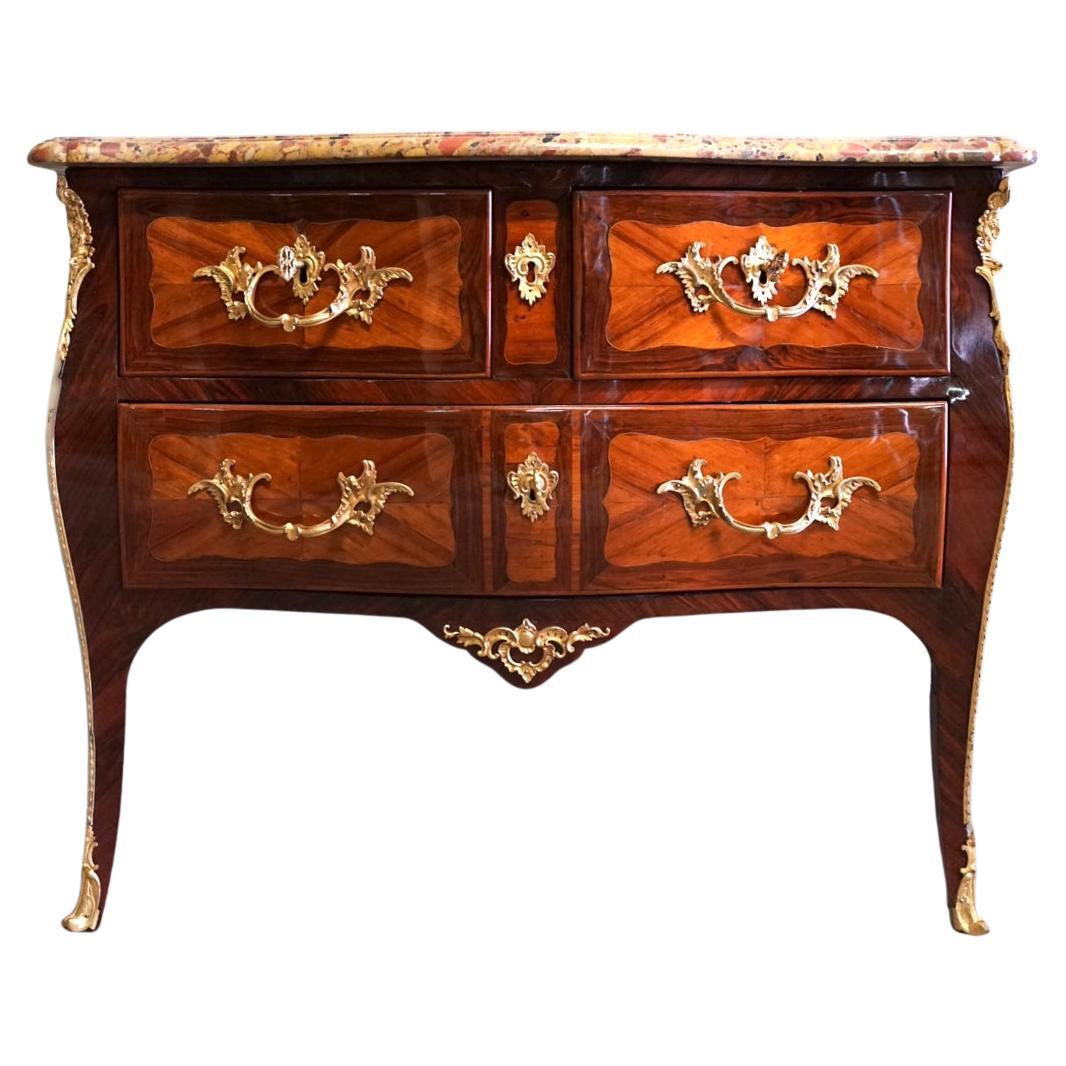 Malle Louis Noël Stamped Wooden Chest Of Drawers, Paris 18th Century For Sale