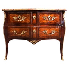 Malle Louis Noël Stamped Wooden Chest Of Drawers, Paris 18th Century